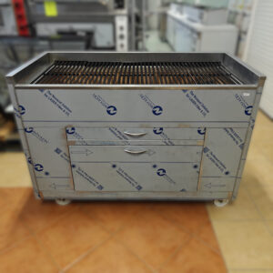 Churrasqueira a carvão estática para carne, peixe e outros (1250x600x900mm)