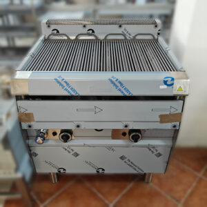 Grelhador a gás monobloco com 2 zonas (800x700x850mm)