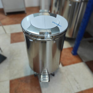 Balde de detritos em inox c/ tampa acionada por pedal, cap. 50 L (390 Ø x 600mm)
