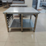 Bancada em inox para forno c/ 5 níveis para tabuleiros GN 1/1 e 60×40 (940x830x670mm)
