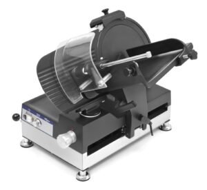 Cortadora automática de carnes frias (todas a peças externas em alumínio com revestimento antiaderente a preto), Ø 300 mm