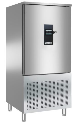 Abatedor de temperatura 16x GN1/1 e 600x400 mm com controlo tátil, condensação a ar