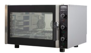 Forno convetor elétrico para gastronomia com humidificação, grill e inversão de marcha, 4x GN1/1 e 60x40