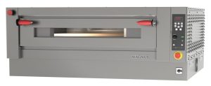 Forno de pizza elétrico com prato refratário giratório, 1 câmara Ø 1000x100 mm