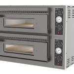 Forno de pizza elétrico, 2 câmaras 700x1050x150 mm