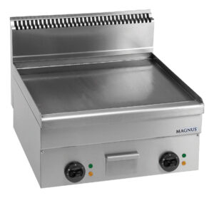 Fry-top elétrico duplo, placa lisa 600x510 mm, bancada