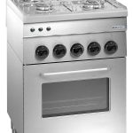 Fogão a gás com 4 queimadores + forno multifunções a gás