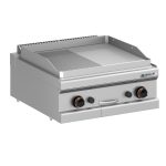 Fry-top a gás duplo, placa mista 650x570 mm, bancada