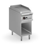 Fry-top a gás, placa canelada 380x720 mm, móvel