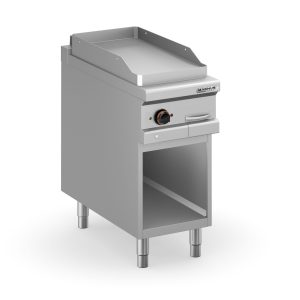Fry-top elétrico, placa lisa 380x720 mm, móvel