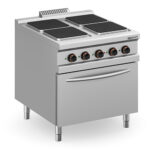 Fogão elétrico com 4 placas quadradas (4x 300x300 mm) + forno elétrico