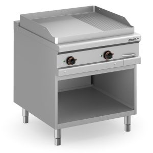 Fry-top duplo elétrico, placa mista 780x720 mm, móvel