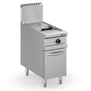 Fritadeira de alto rendimento a gás, cuba 20.5 l em V, móvel