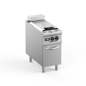 Fritadeira elétrica de alto rendimento, cuba 20.5 l em "V", móvel