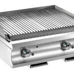 Grelhador pedra-lávica a gás, 2x (370x640 mm), TOP