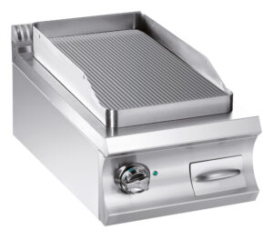 Fry-top elétrico, placa canelada 380x720 mm, TOP