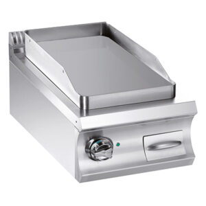 Fry-top elétrico, placa lisa cromoduro 380x720 mm, TOP