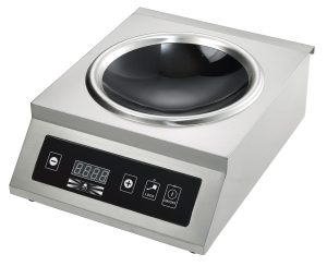 Placa de indução WOK com controlo tátil, bancada