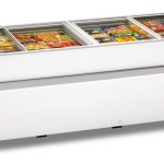 Arca de conservação de congelados com tampas de correr em vidro, 1032 l
