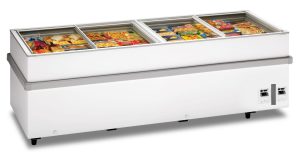 Arca de conservação de congelados com tampas de correr em vidro, 1032 l