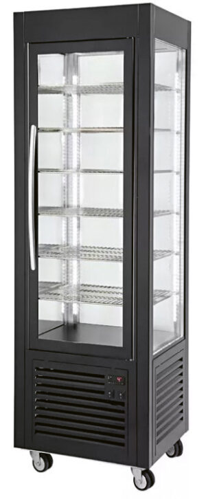 Armário panorâmico refrigerado, 360 l - Preto