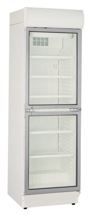 Armário frigorífico expositor com display e duas meias portas 0 /+10 ºC, 382 l
