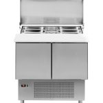 Bancada refrigerada para preparação de sanduíches e saladas