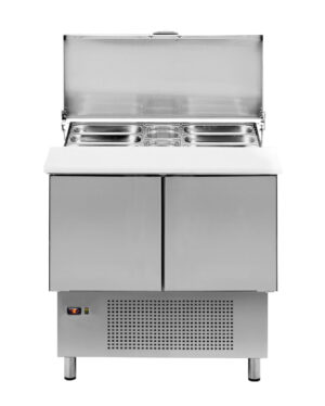 Bancada refrigerada para preparação de sanduíches e saladas