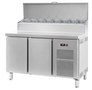 Bancada refrigerada para preparação de sanduíches e saladas, 274 l