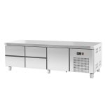 Base refrigerada para linha queima com 2 kits de 2 gavetas e 1 gavetão, 121 l