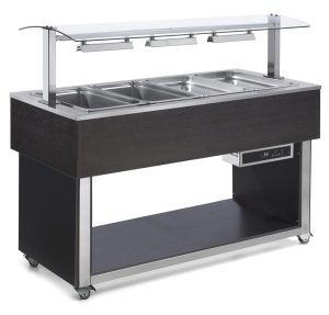 Buffet com aquecimento por banho-maria, 4x GN1/1
