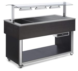 Buffet com placa de aquecimento em vitrocerâmica, 4x GN1/1