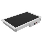 Buffet de encastrar com placa de aquecimento em vitrocerâmica, 3x GN1/1 - preto
