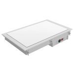 Buffet de encastrar com placa de aquecimento em vitrocerâmica, 5x GN1/1 - branco