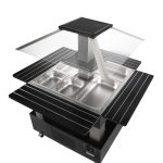 Buffet central com refrigeração estática, 4x GN 1/1