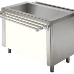 Elemento ilha central com cuba refrigerada