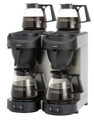 Máquina de café de filtro dupla com jarros de vidro - enchimento manual