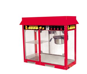 Máquina de pipocas com compartimento aquecido, 1 tabuleiro/2 min.