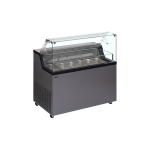 Vitrina expositora para helados con display