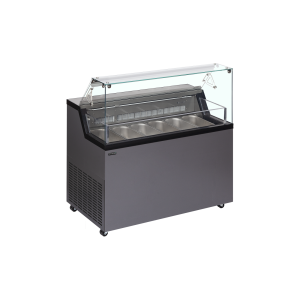 Vitrina expositora para helados con display