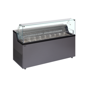 Vitrina expositora para helados con display