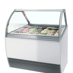 Vitrina expositora para helados con display ventilada