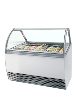 Vitrina expositora para helados con display ventilada