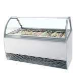 Vitrina expositora para helados con display ventilada
