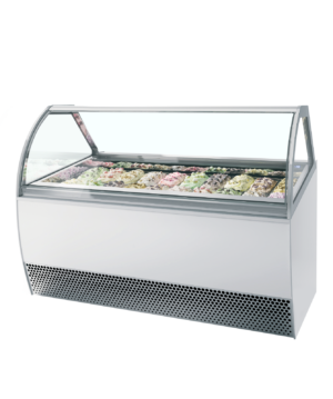 Vitrina expositora para helados con display ventilada