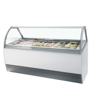 Vitrina expositora para helados con display ventilada