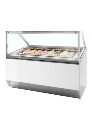 Vitrina expositora para helados con display ventilada