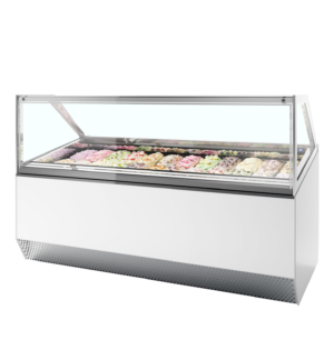 Vitrina expositora para helados con display ventilada