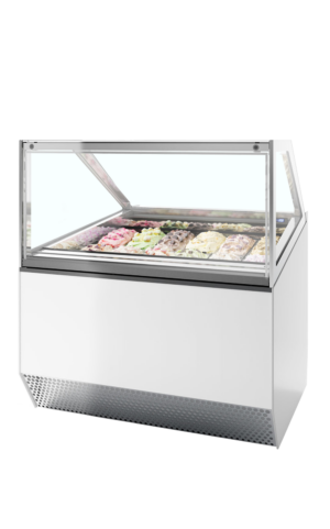 Vitrina expositora para helados con display ventilada