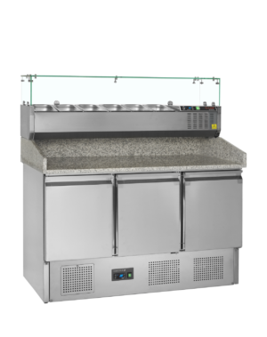 Mesa de pizza, incl. unidade de condimentos